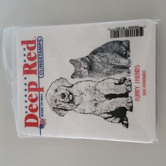 Dog Stamp Dog Stamps for Crafts Love with All Your Heart Deep Red Furry Friends - Picture 10 of 16